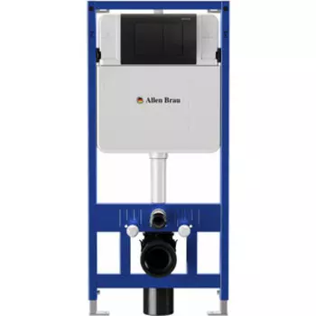 Инсталляция для унитаза Allen Brau Pneumatic с клавишей Liberty черный матовый (9.11100.20, 9.20002.31)