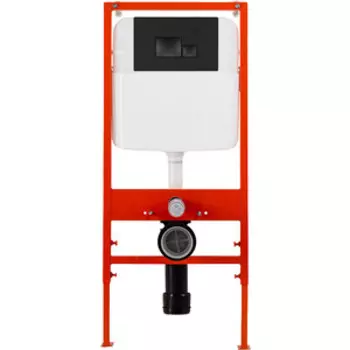 Инсталляция для унитаза BelBagno с клавишей черная матовая (BB026, BB074NERO)