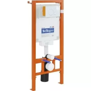 Инсталляция для унитаза BelBagno Sfera с кнопкой смыва, белая (BB002-80, BB014-SR-BIANCO)