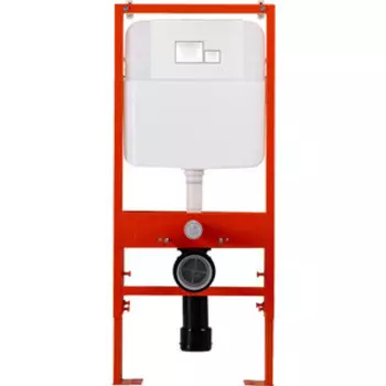 Инсталляция для унитаза BelBagno усиленная, с клавишей белая глянцевая (BB025, BB072BL)