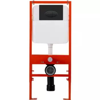 Инсталляция для унитаза BelBagno усиленная, с клавишей черная матовая (BB025, BB054NERO)