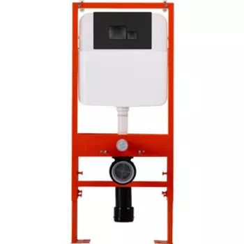 Инсталляция для унитаза BelBagno усиленная, с клавишей черная матовая (BB025, BB074NERO)