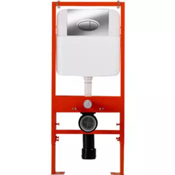 Инсталляция для унитаза BelBagno усиленная, с клавишей хром глянцевый (BB025, BB051CR)