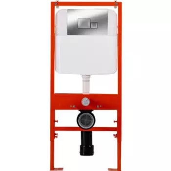 Инсталляция для унитаза BelBagno усиленная, с клавишей хром глянцевый (BB025, BB071CR)