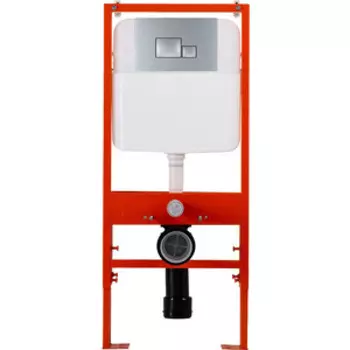 Инсталляция для унитаза BelBagno усиленная, с клавишей матовый хром (BB025, BB070CR.MAT)