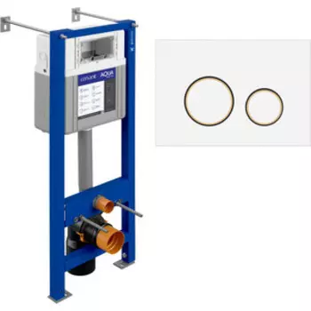 Инсталляция для унитаза Cersanit Aqua Smart M 40 с клавишей белая матовая (63475, 63535)