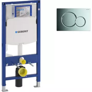 Инсталляция для унитаза Geberit Duofix Sigma01 с клавишей хром (111.300.00.5, 115.770.21.5)