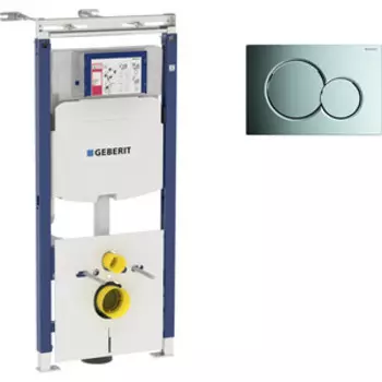 Инсталляция для унитаза Geberit Duofix Sigma01 с клавишей хром (111.362.00.5, 115.770.21.5)