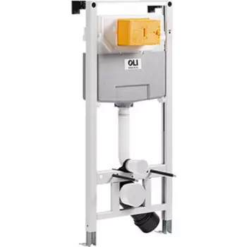Инсталляция для унитаза OLI 120 Pure Plus Sanitarblock с клавишей Slim хром матовый (880780, 659046)