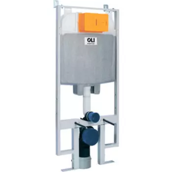 Инсталляция для унитаза OLI 74 Plus S90 Sanitarblock с клавишей Slim хром матовый (601803, 659046)