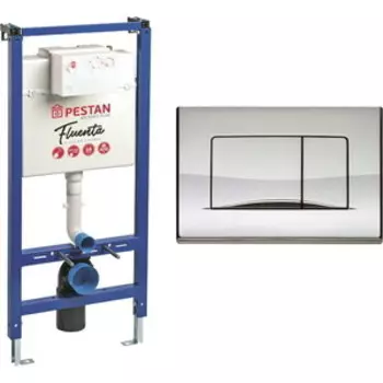 Инсталляция для унитаза Pestan Fluenta с клавишей Active глянцевый хром (SET40006356AC)