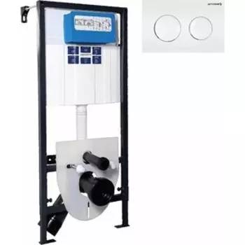 Инсталляция для унитаза Bettoserb Sava Fix Slim с клавишей смыва Cool белый глянец (312915)