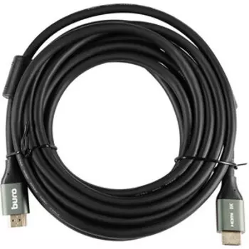 Кабель HDMI Buro HDMI (m)/HDMI (m) 5м. феррит.кольца Позолоченные контакты черный (BHP-HDMI-2.1-5G)