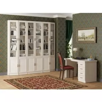 Кабинет Олимп Оливия комплектация 1 (ПКС-6+В-19+В-17+В-17+В-21+В-21) Вудлайн кремовый (OLP0103)