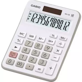 Калькулятор настольный Casio MX-12B-WE белый/серый 12-разр.