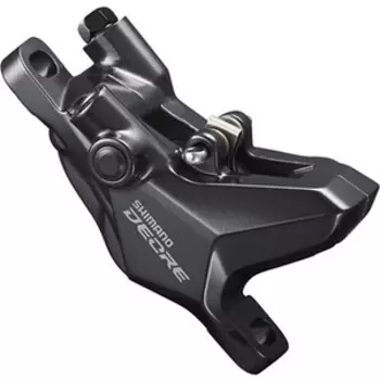 Калипер Shimano Deore M6100, гидравлический, post mount, полимерные колодки G03S, без кулера, без адаптера