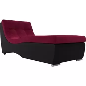 Канапе АртМебель Монреаль канапе микровельвет бордовый экокожа черный