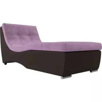 Канапе АртМебель Монреаль канапе микровельвет сиреневый экокожа коричневый