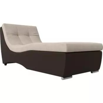 Канапе АртМебель Монреаль канапе рогожка бежевый экокожа коричневый