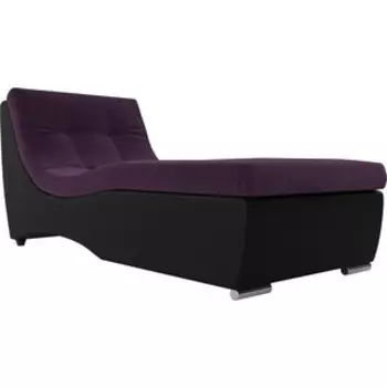 Канапе АртМебель Монреаль канапе велюр фиолетовый экокожа черный