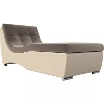 Канапе АртМебель Монреаль канапе велюр коричневый экокожа бежевый