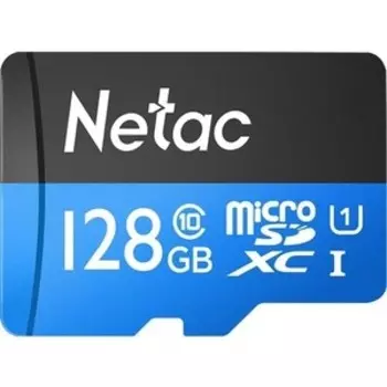 Карта памяти NeTac P500 Standard MicroSDXC 128GB U1/C10 up to 80MB/s, retail pack card only