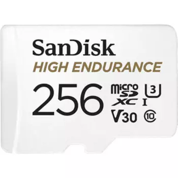 Карта памяти Sandisk microSDXC 256Gb Class 10 Ultra UHS-I U3 V30 High Endurance Video Monitoring Cards (SDSQQNR-256G-GN6IA)