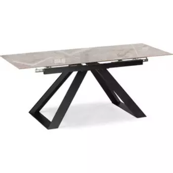 Керамический стол Woodville Гарднер 140(200)х80х76 temptation avorio / черный (588027)