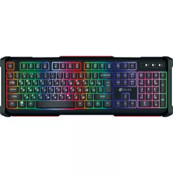 Клавиатура Oklick 717G BLACK DEATH черный/серый USB Multimedia for gamer LED (476395)