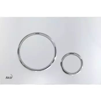 Кнопка смыва AlcaPlast хром, обод кнопок хром матовый (M771)