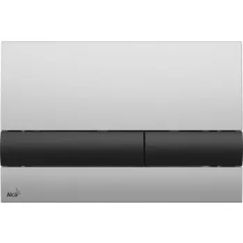 Кнопка смыва AlcaPlast матовый хром/черная (M1712-8)