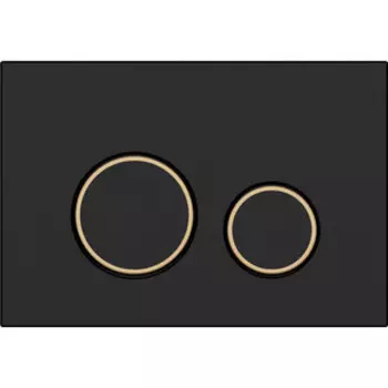 Кнопка смыва Cersanit Twins черная матовая (63534)