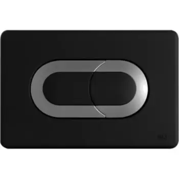 Кнопка смыва OLI Salina пневматическая, черный, кнопка хром матовый (640099)