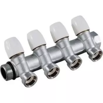 Коллектор Tiemme с регулировочными вентилями 3/4х3/4 на 4 выхода (1860015(1877K50050504))