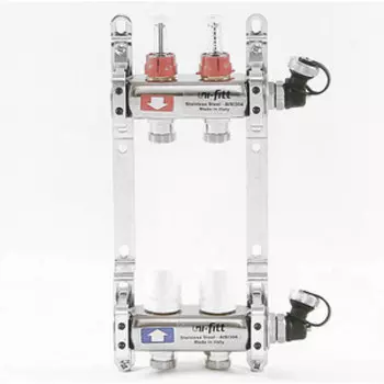 Коллекторная группа Uni-Fitt 1''х3/4'' 2 выходов с расходомерами и термостатическими вентилями (450I4302)