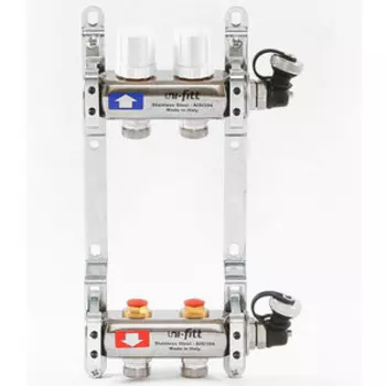Коллекторная группа Uni-Fitt 1''х3/4'' 2 выходов с регулировочными и термостатическими вентилями (451I4302)
