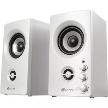 Колонки Oklick OK-164 2.0 белый 30Вт (1201274)
