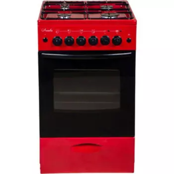 Комбинированная плита Лысьва ЭГ 401 МС-2У вишневый (стеклянная крышка)