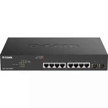 Коммутатор D-Link DGS-1100-10MPV2/A3A 10 портов (8x 1Gbs PoE, 2x 1Gbs SFP, настраиваемый L2) (DGS-1100-10MPV2/A3A)