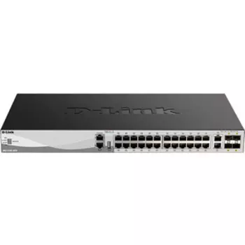 Коммутатор D-Link DGS-3130-30TS/B1A 24 порта (24x 1Gbs, 2x 10Gbs, 4x 10Gbs SFP+, управляемый L3) (DGS-3130-30TS/B1A)