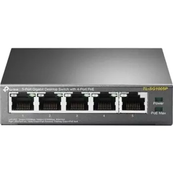 Коммутатор TP-Link TL-SG1005P 5G 4PoE+ 65W неуправляемый