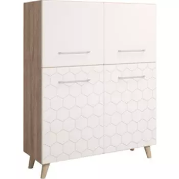 Комод Комфорт - S Войтек М 7 дуб баррик/белая матовая