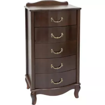 Комод Leset Джульетта узкий орех 5 ящиков