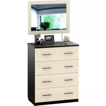 Комод Мебельный двор корпус венге, фасад дуб, с зеркалом дуб (С-МД-К1 (Один) + С-МД)