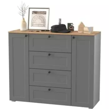 Комод Моби Остин 16.221 цвет серый графит/дуб крафт золотой (1025677)