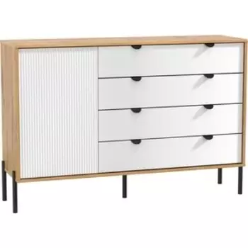 Комод ОЛМЕКО 72.07 ''Кензо'' (дуб вотан / белый глянец снег) (ML876881099)