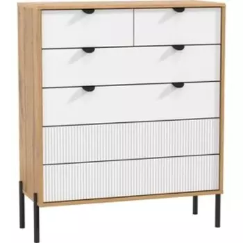 Комод ОЛМЕКО 72.08 ''Кензо'' (дуб вотан / белый глянец снег) (ML876881100)