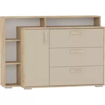 Комод с дверкой и тремя ящиками Гранд Кволити 4-4423 Дуб Крафт Золотой / Капучино