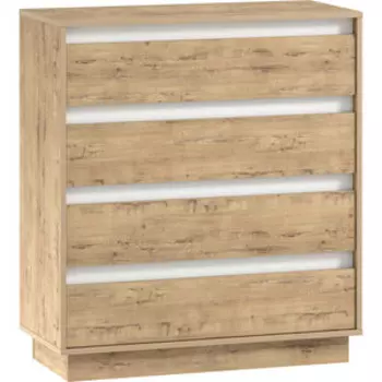 Комод Сильва НМ 011.02 Virginia белый Скандинавский/дуб бунратти