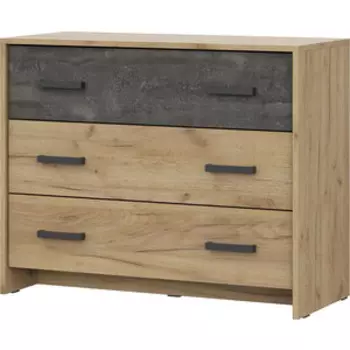 Комод SV - мебель МСП 1 дуб золотой/камень темный (101576)